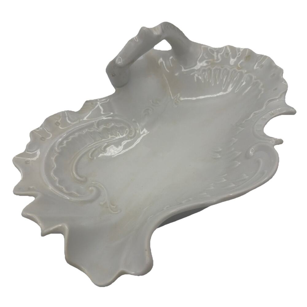 Vtg Coquette Tray Dish Bowl Gerold Porzellan Porcelain W. German Bavaria White